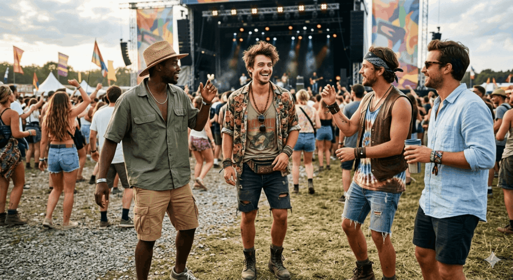 Festival Outfit Ideen Männer 2026 Die besten Looks für Musikfestivals