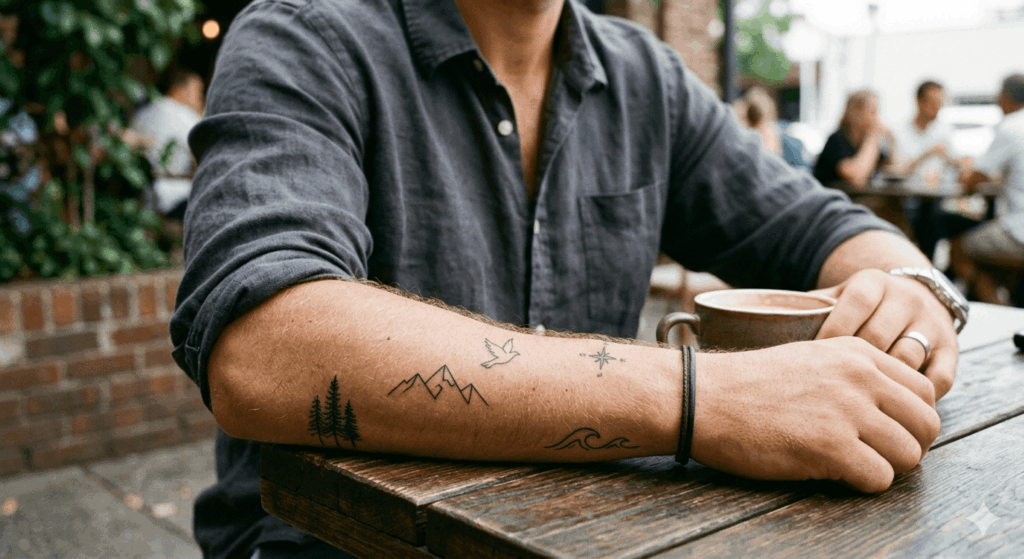 Tattoo Ideen Männer klein mit Bedeutung 2026 Stilvolle Mini-Tattoos mit Symbolkraft